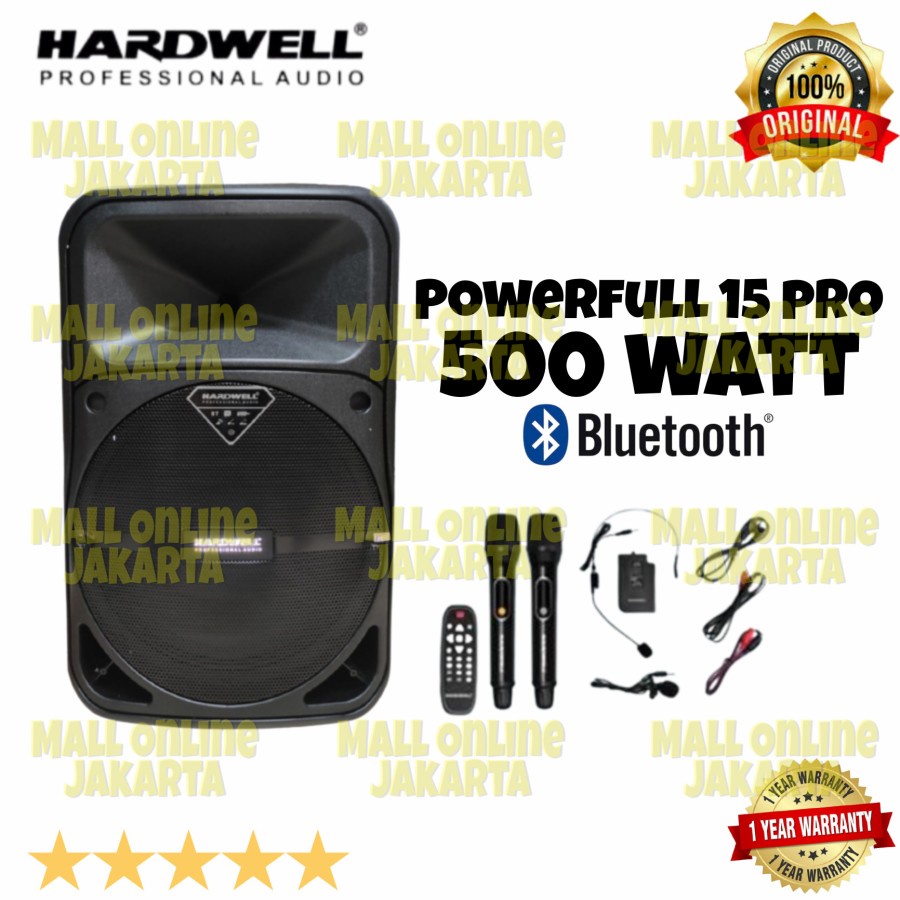 Portabel speaker 15 inch original hardwell powerfull 15 pro