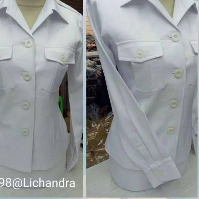 Trend - seragam pns putih hitam wanita/ seragam kerja wanita putih hitam/ baju kerja putih hitam wan