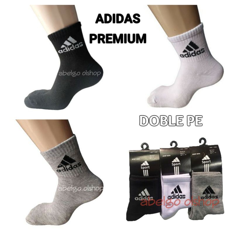 kaos kaki adidas sport premium spandex PE Lembut elastis-ukuran 3/4