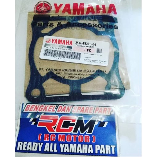 3KA-E1351-10 GASKET PERPAK PAKING CYLINDER BLOCK BLOK BAWAH RXKING RX KING RXK ORI ORIGINAL YAMAHA