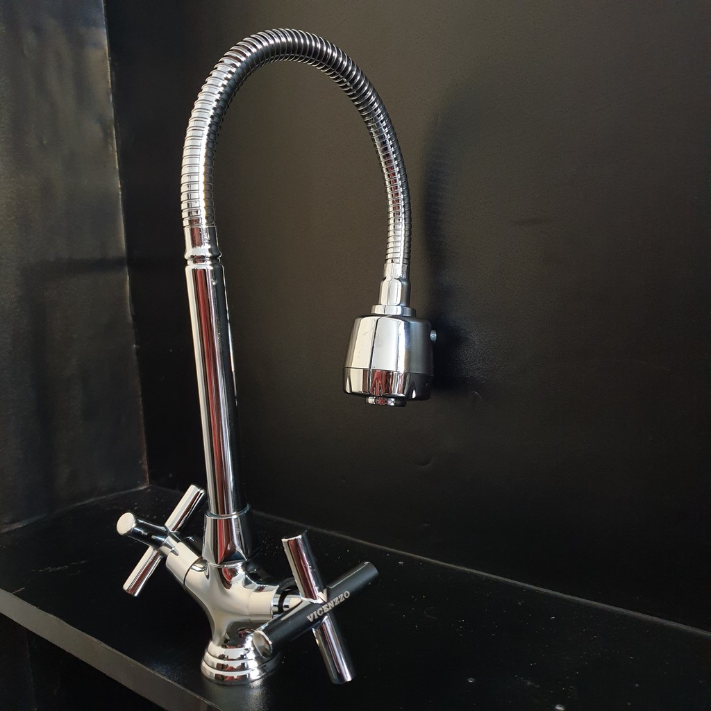 Kran Air Angsa Cuci Piring Flexible Kran Panas Dingin Kran Sink Kran Angsa