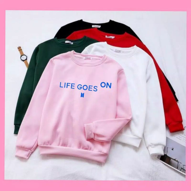 Sweater Basic BTS Life Goes On + Logo BTS