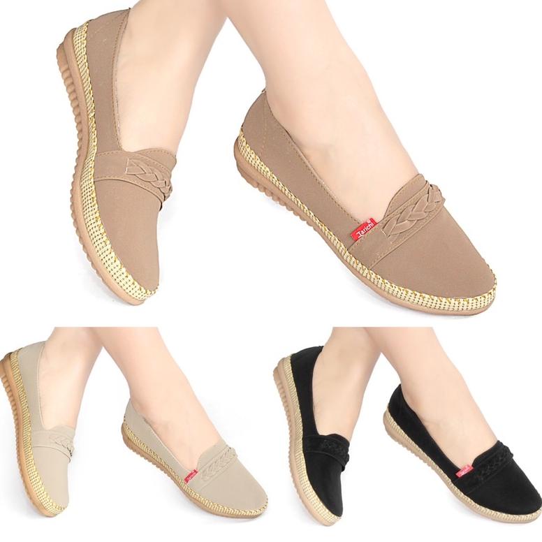 Sepatu Wanita Flatshoes Terbaru Kekinian Flat Shoes Perempuan Spatu Cewek Slip On Cewe Slipon Ibu Ib