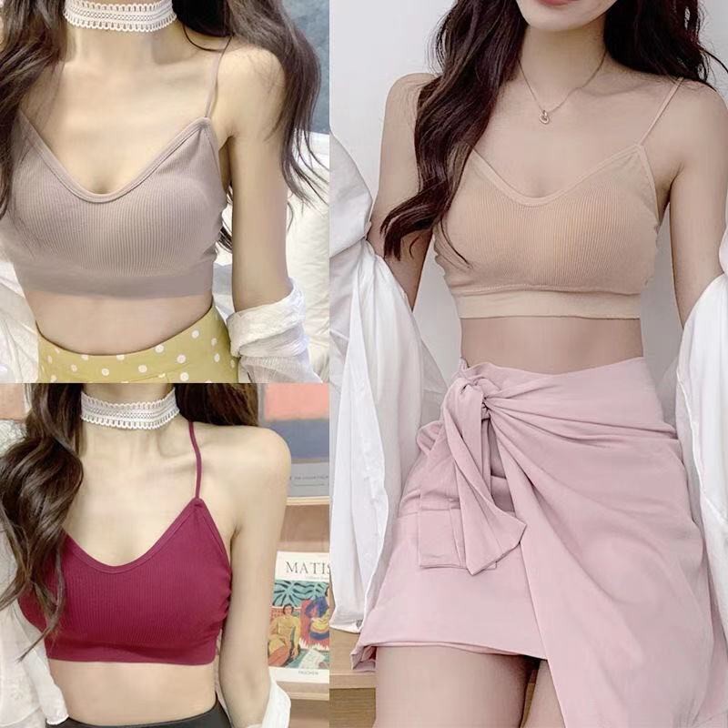 Bra Tank Top Wanita Fashion Korea Murah Sport Bra Import Kemben Bahan Nylon Bra Simple Dalika