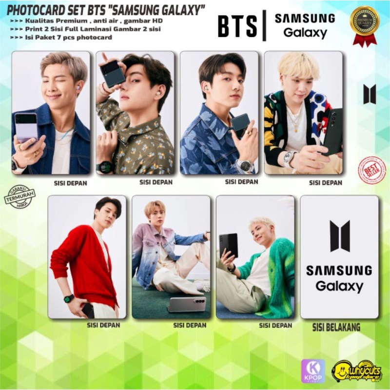 PHOTOCARD SET KPOP PREMIUM BTS // BILLBOARD #SAMSUNG