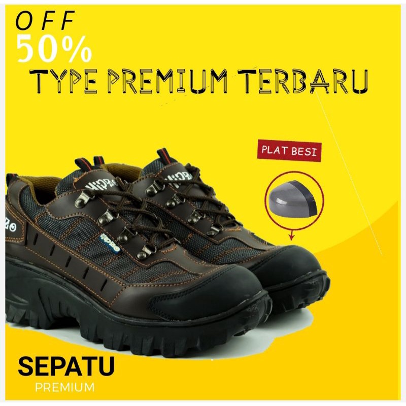 sepatu safety boot pria original touring outdoor hiking grade A work outdoor Premium terbaru-4
