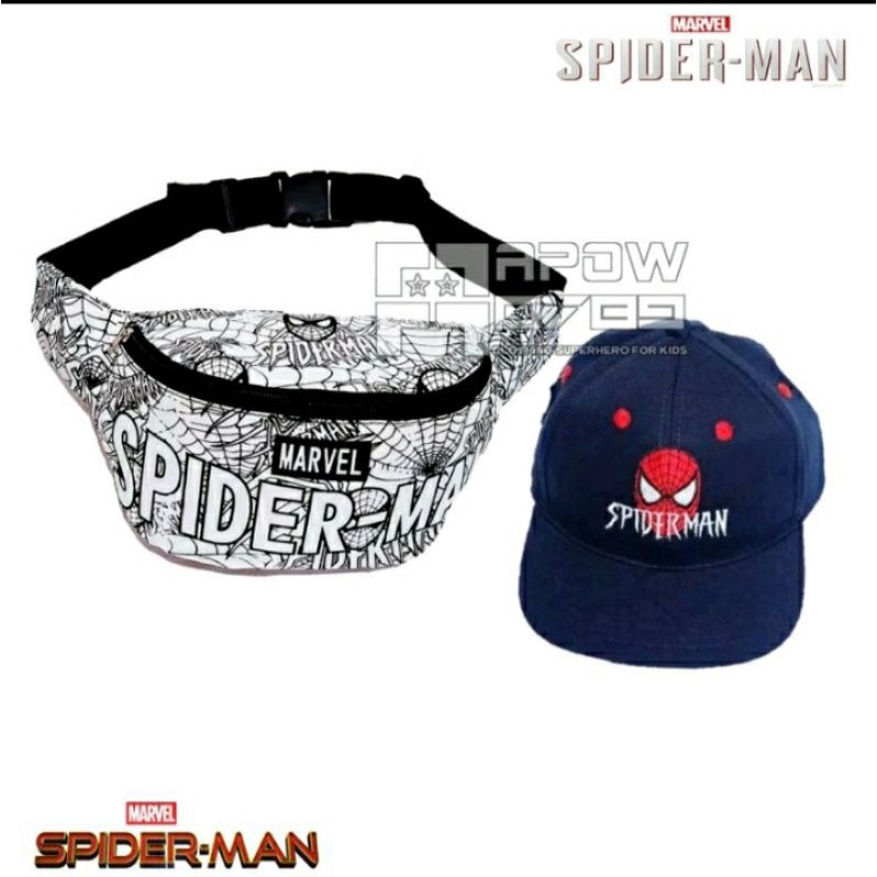 NEW WAISTBAG ANAK Spiderman/ CAPTAIN AMERICA/LED