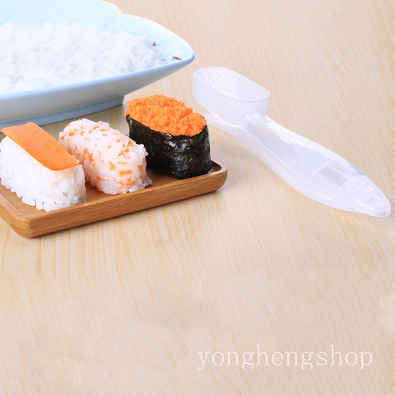 Cetakan Pembuat Bola Nasi Onigiri Sushi Bento Dengan Gagang Untuk Perlengkapan Dapur