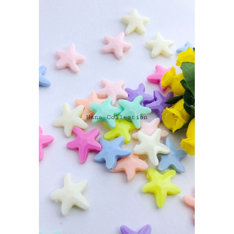 

25buah Mote bintang laut pastel
