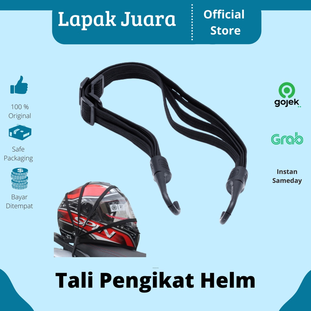 Tali Pengikat Brang | Tali Pengikat | Tali Pengikat Helm | MOTOWOLF Tali Pengikat Helm Motor 2 Hook 