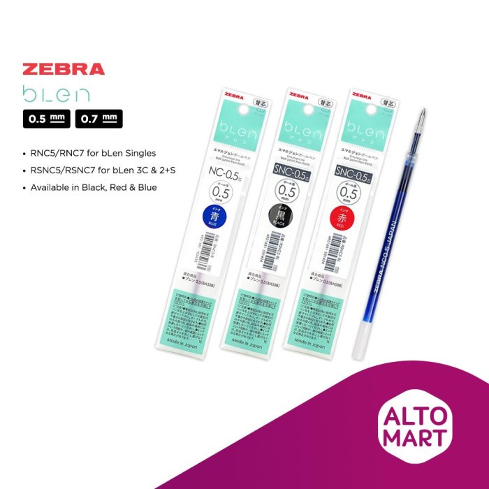 

Promo Bulan Ini Zebra Blen Refill Nc-05 Snc-07 For 3C 2+S Ballpoint Pen Limited