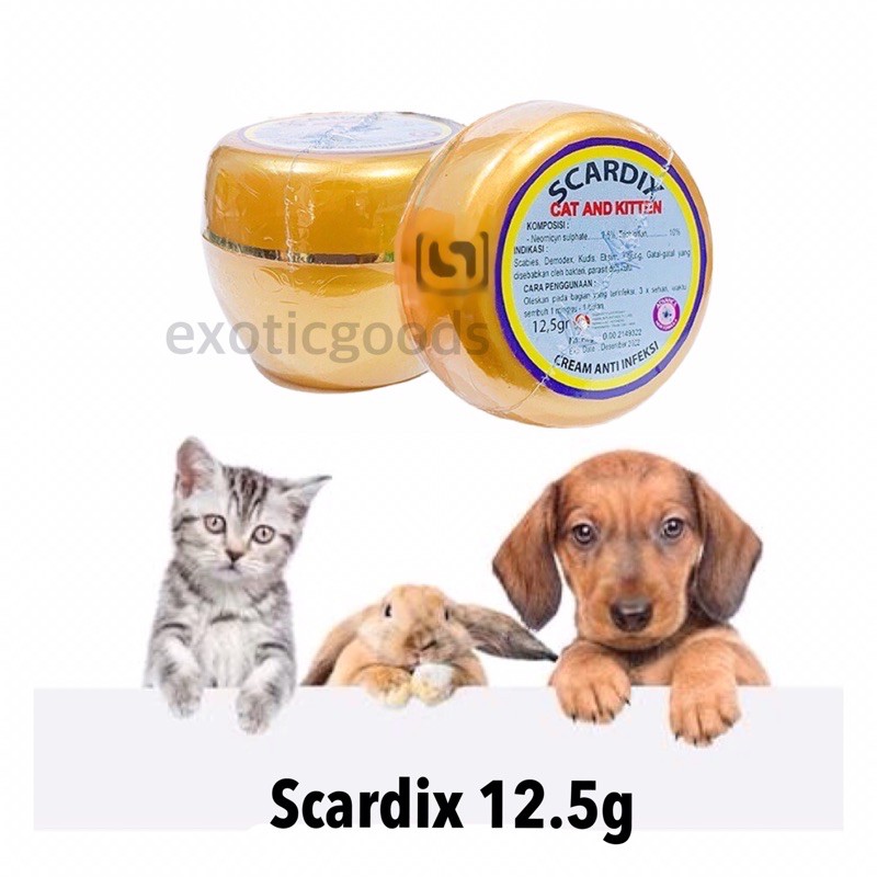 SCARDIX 12.5g OBAT SCABIES KUCING SCABIES KELINCI SCABIES ANJING OBAT JAMUR HEWAN OBAT GATAL HEWAN