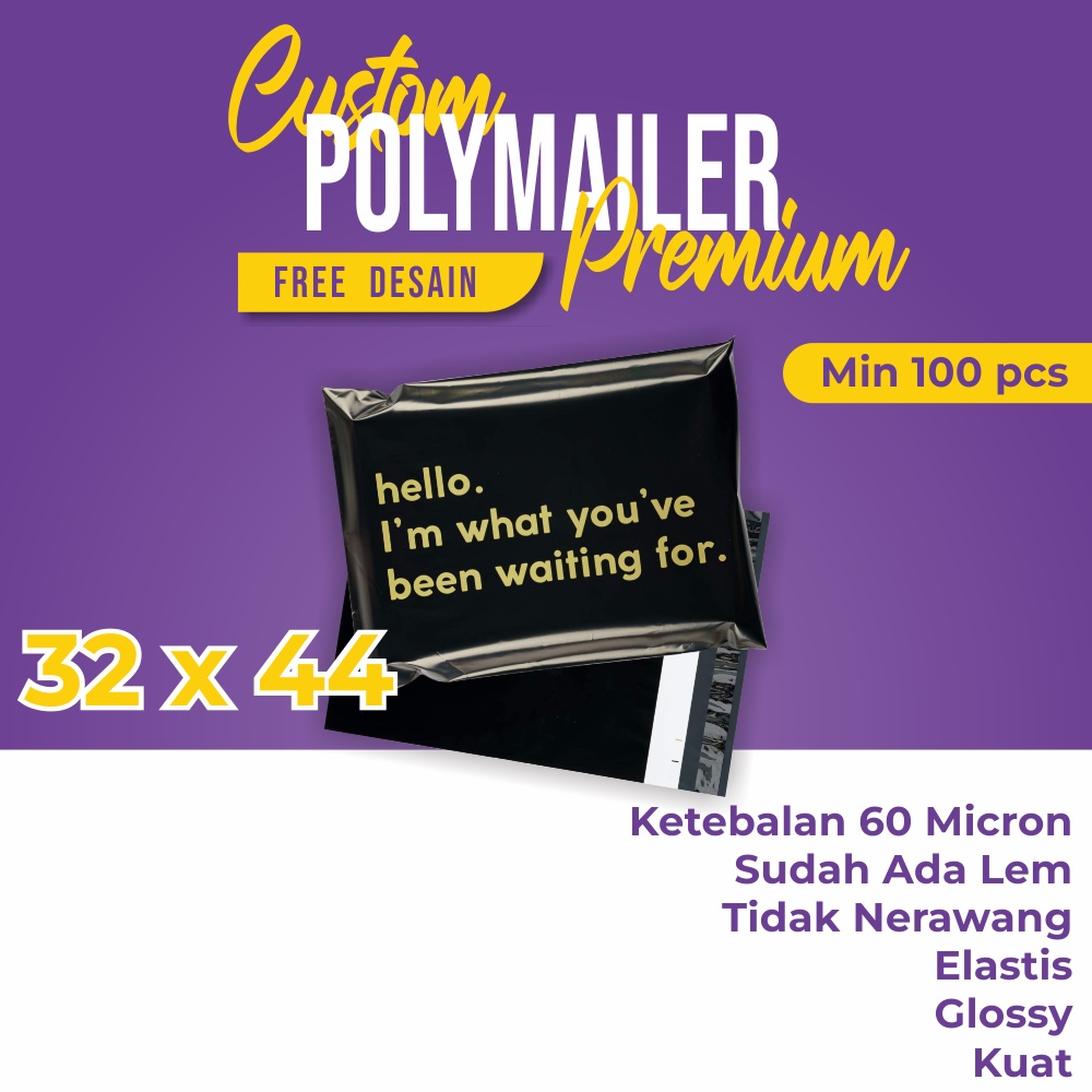 

Sablon Polymailer Premium Ukuran 32 x 45 Cm Plastik Packing / Plastik Paket