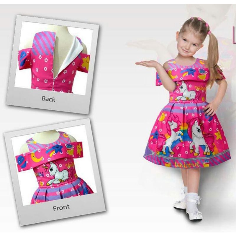 DRESS  UNICORN ANAK