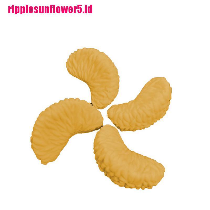 Cetakan Lilin / Sabun / Dessert Bentuk Kelopak Bunga Warna Oranye Bahan Silikon