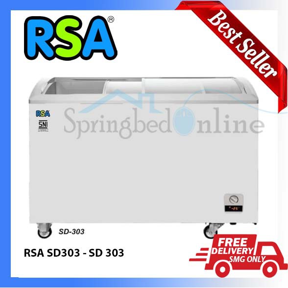 SLIDING FLAT GLASS FREEZER 300 Liter - RSA SD303 - SD 303