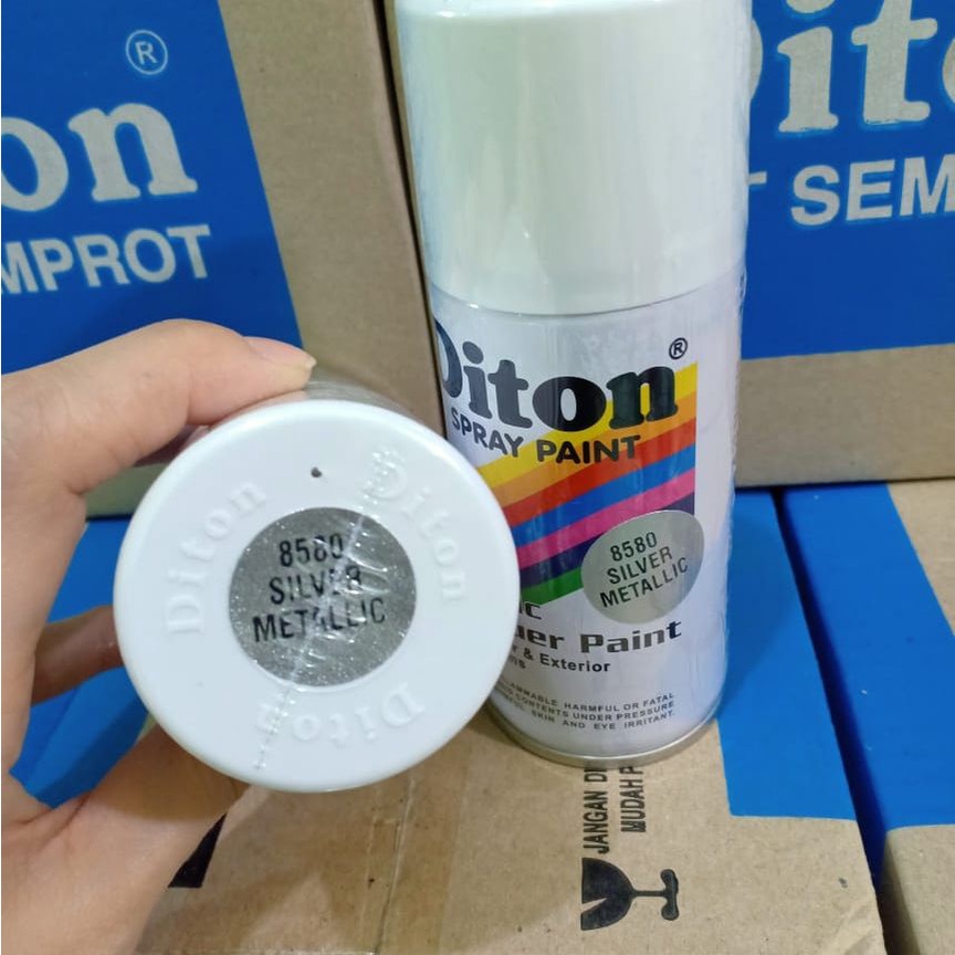 Diton Silver Metallic 8580 isi 300ml Tahan Bensin pilok pilox