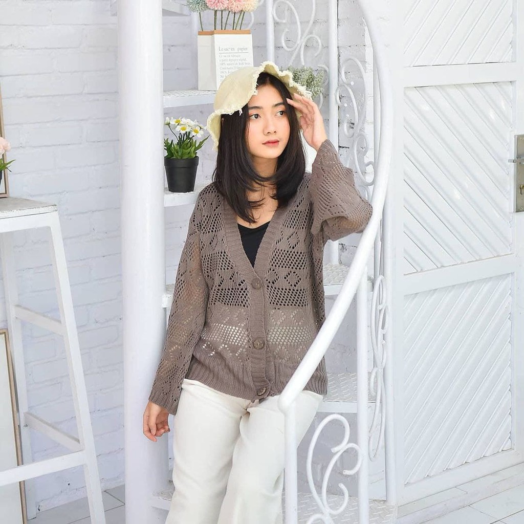 Nara Grosir - Holes Ballon Outer | Cardigan Wanita