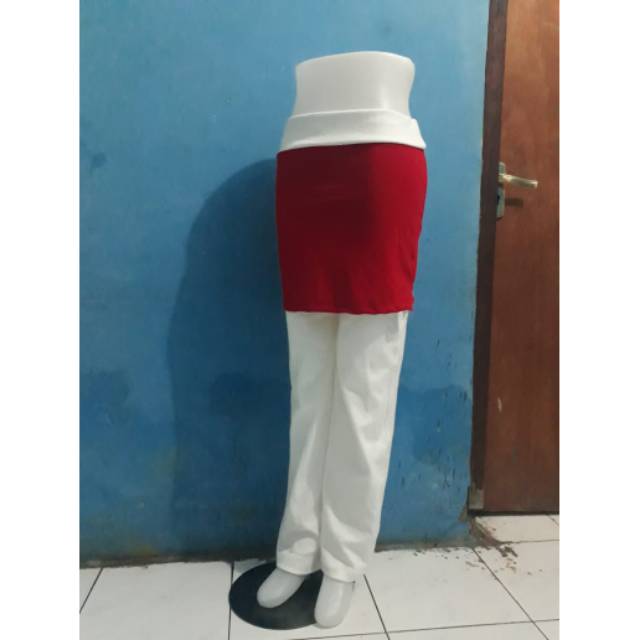 Celana senam rok edisi agustusan merah putih indonesia
