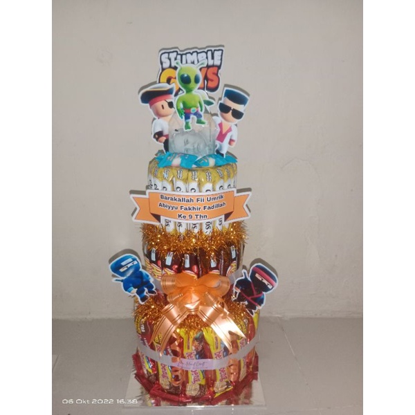 

Snack Tower / Money snack / Snack Ultah 3 susun isi uang tarik/permen | Depok by @tina_hand.craft