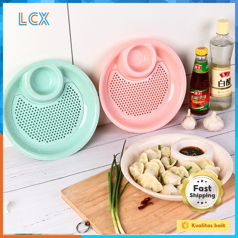 LCX Piring Pangsit / Dumpling plate  Dumpling Tirisan ​2 Lapis Dimsum Plate Wadah Sushi VS-72