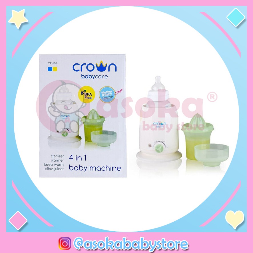 Crown 4 in 1 Baby Machine CR198 Pemanas Susu Asi baby ASOKA