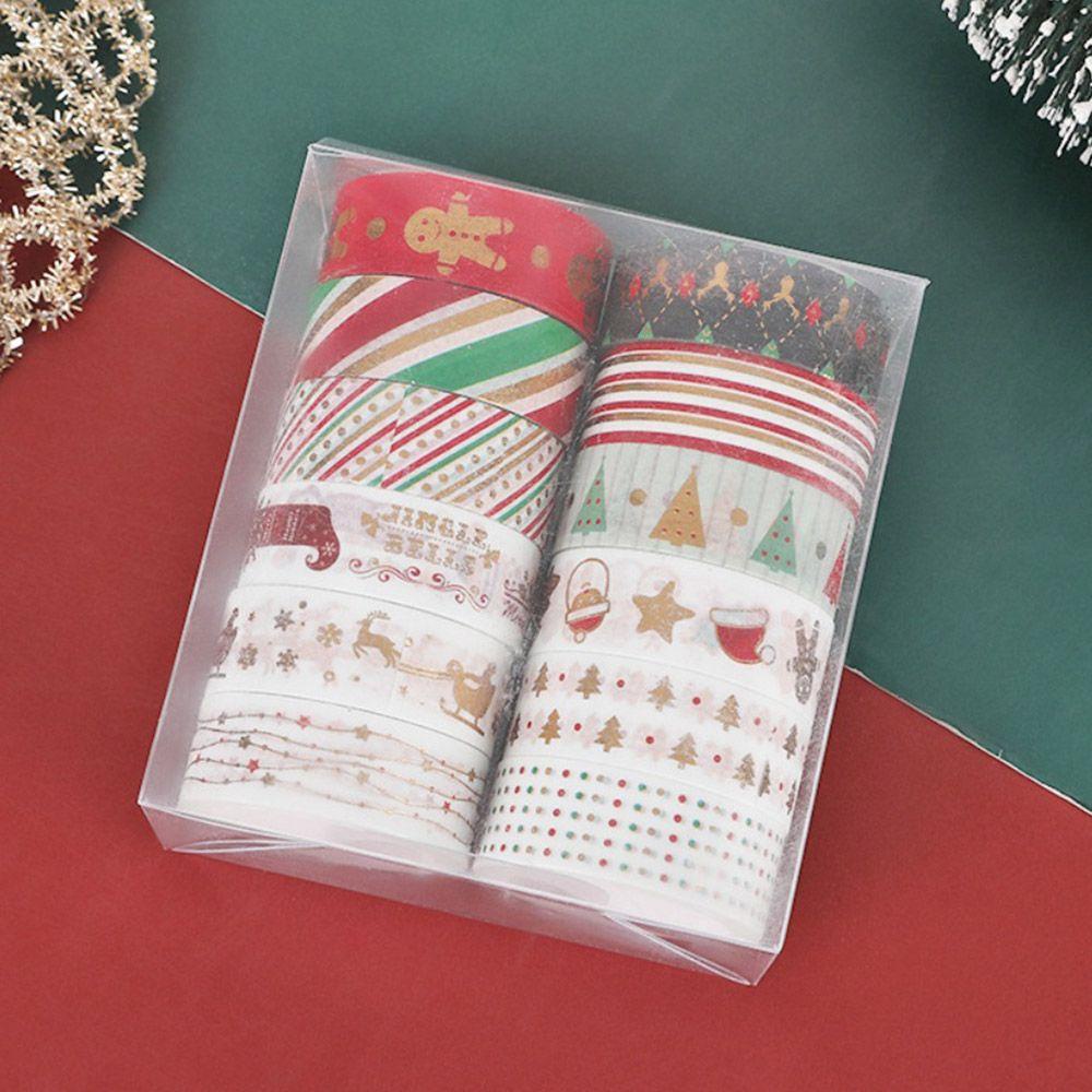 Preva 12pcs/set Washi Tape Kualitas Tinggi Merry Christmas Scrapbooking Little Fresh Kreatif Alat Tulis INS DIY Bahan