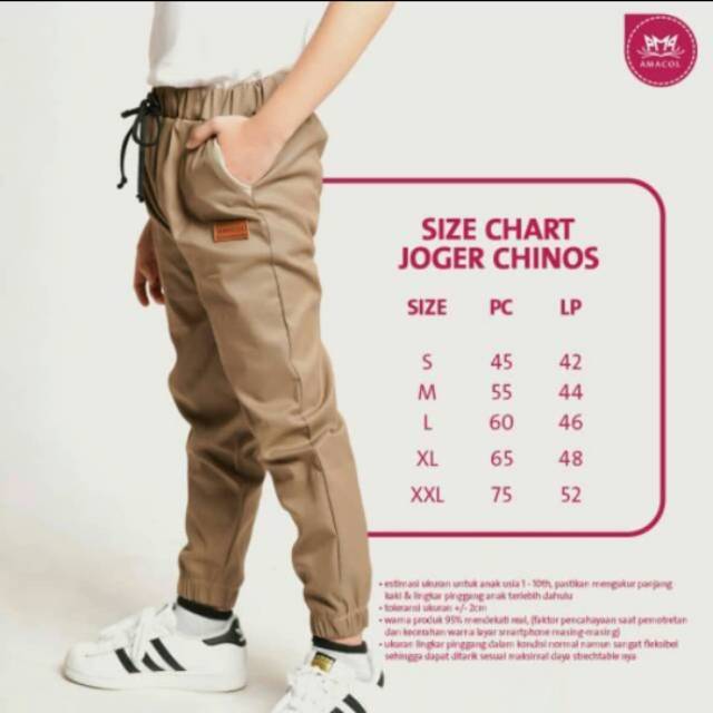 AMACOL - Celana Chino anak laki Laki / Jogger Chino Anak Amacol  / Celana anak Laki Laki