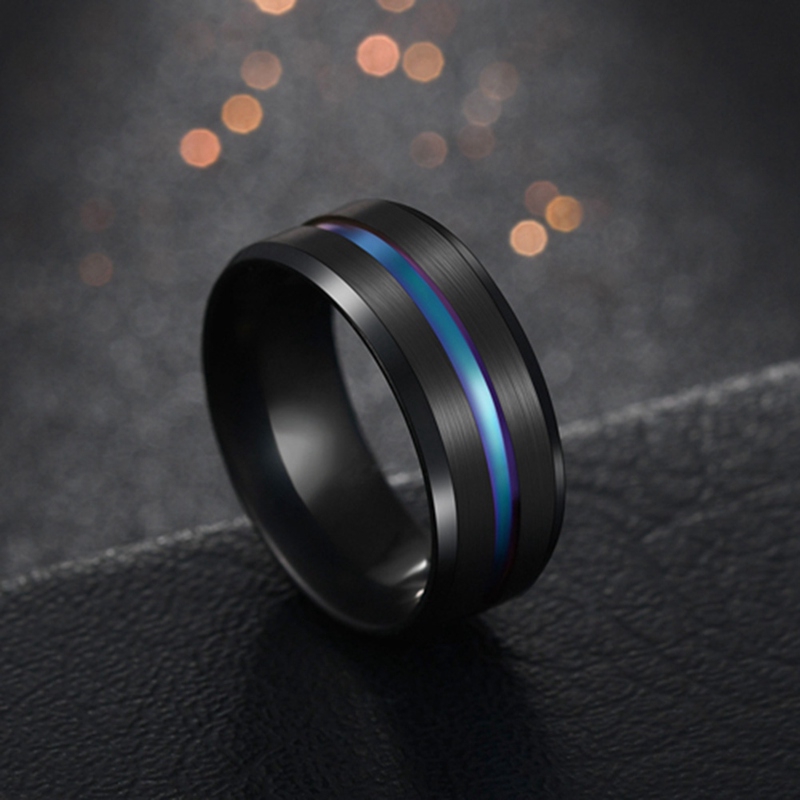 Cincin Lebar Stainless Steel Titanium Ukuran 6-13 untuk Unisex