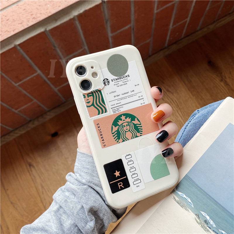 Fashion Casing Huawei Y7A Y6 Pro 2019 Nova 5T Nova7i P30 Lite INS Starbucks Trendy Soft Tpu Case