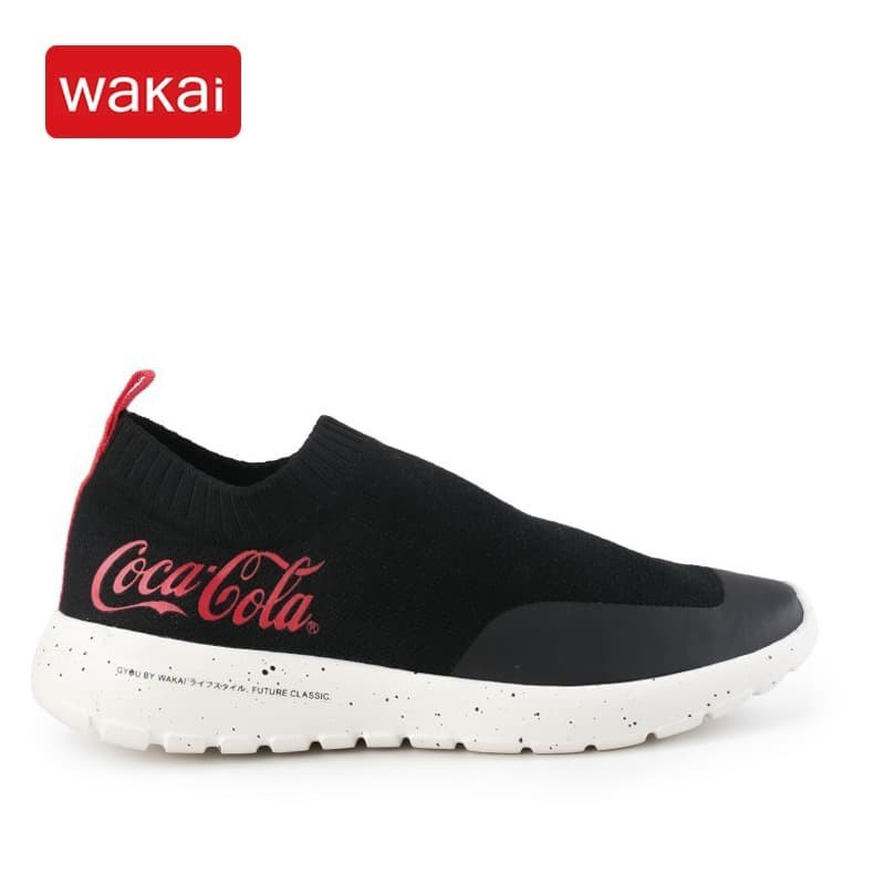Sepatu Wakai Gyou Pria Coke Coca Cola Black Original