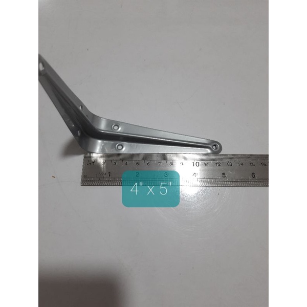 Siku rak L 4&quot; x 5&quot; abu-abu / Shelf Bracket Besi Harga Per Pcs (G751)