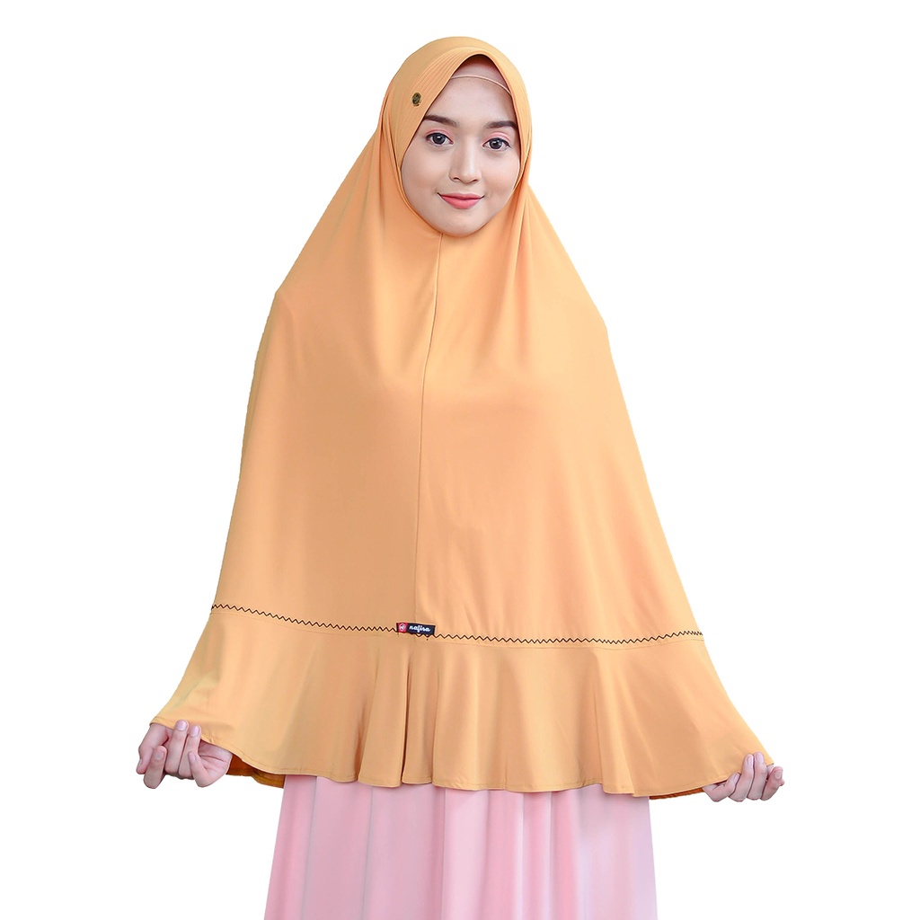 Hijab Khimar Instan Polos Hijab Bergo Kerudung Polos  Instan Pad | Jilbab Instan Syari Nafisa DEWINA