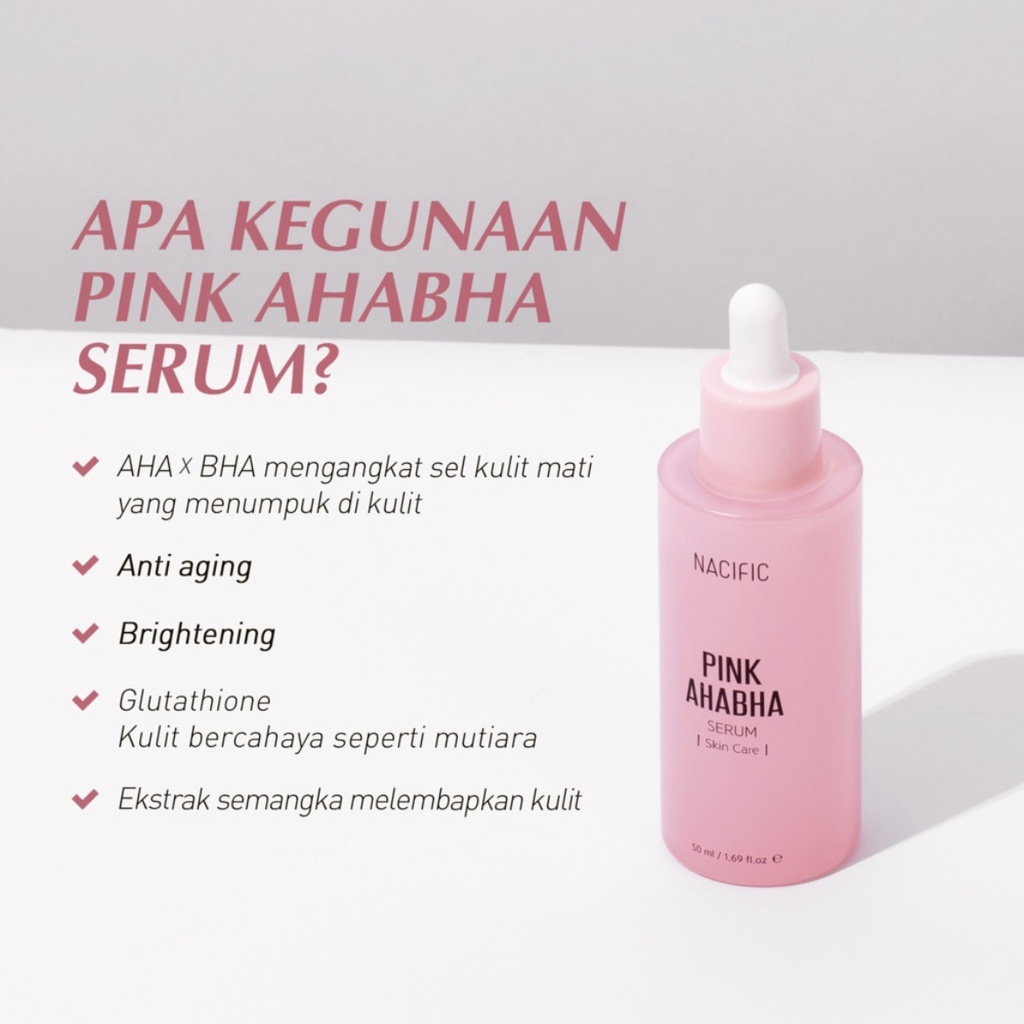 Nacific Pink AHA BHA Skin Care 3 SET (Serum 50 ml + Toner 150 ml + Cream 50ml)