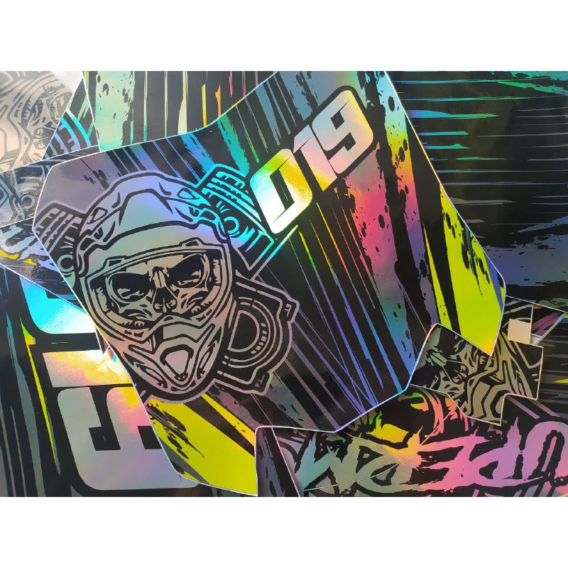 DECAL HOLOGRAM DTRACKER FULLBODY (006) DEKAL STIKER PELANGI STICKER BUNGLON DTX 150 SE 2016 2017 201