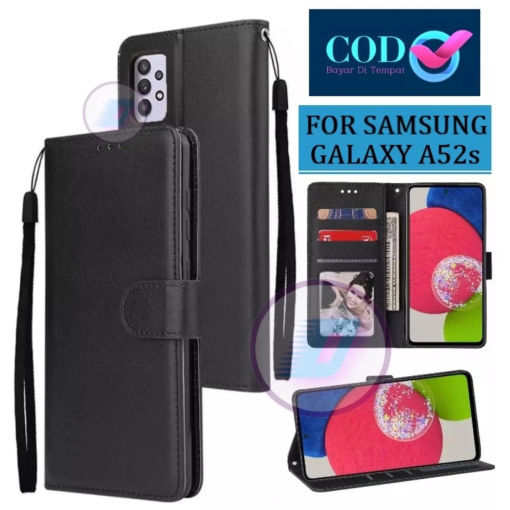 SAMSUNG GALAXY A52S FLIP LEATHER CASE PREMIUM-FLIP WALLET CASE KULIT