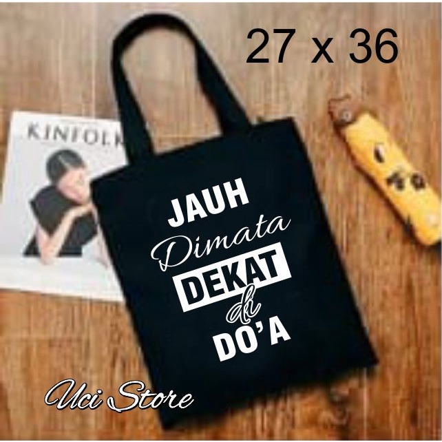 ( PAKAI RESLETING ) TAS TOTE BAG WANITA..SABLON KUAT &amp; RAPI ( TOKO UCI)
