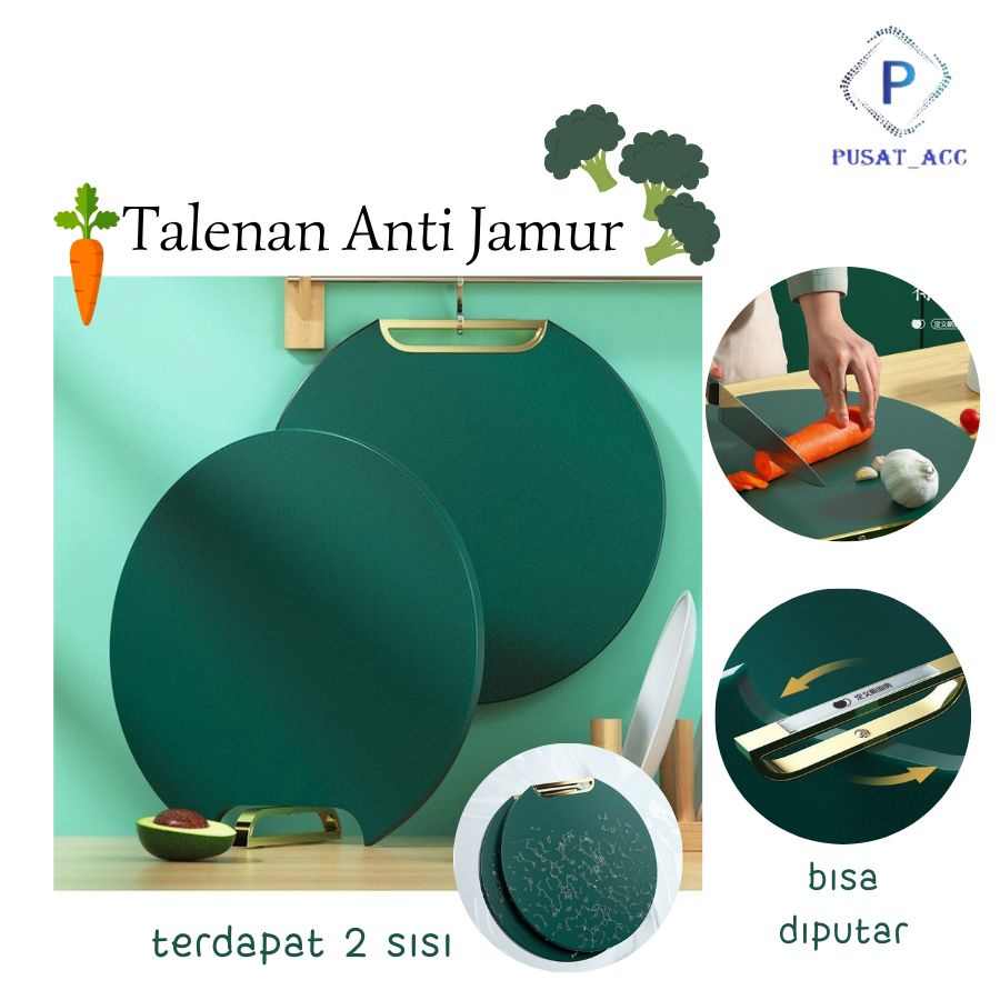 TAJ2 - Cutting Board Bahan Plastik PE Talenan Bulat Tebal Anti Jamur