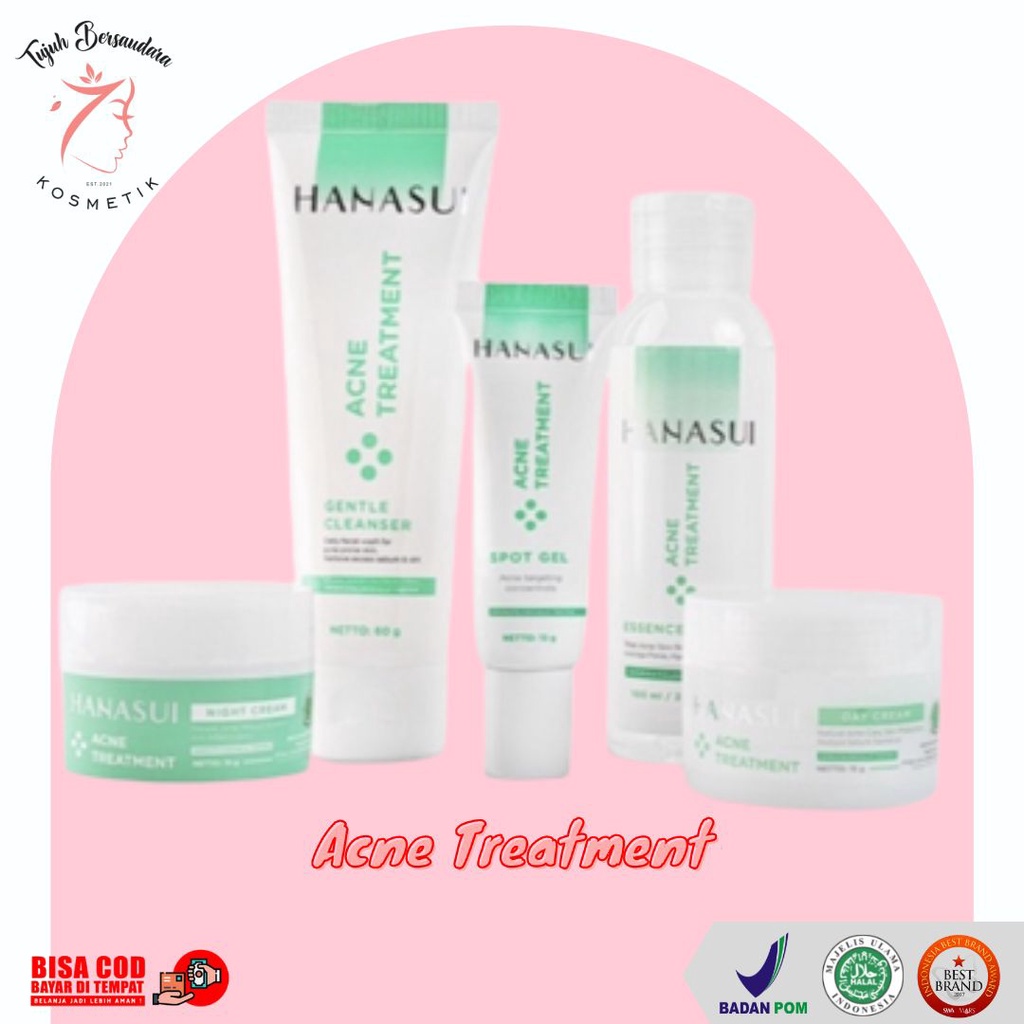 Jual Hanasui Paket Acne Treatment Series (Free Pouch) | Shopee Indonesia