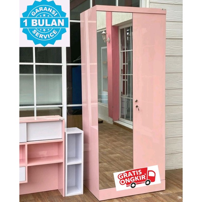 Lemari baju anak custom finishing HPL ukuran P100 x L55 x T200cm