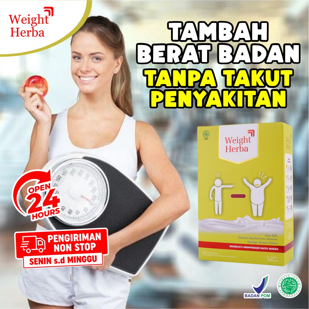 Paket 5 Box Weight Herba - Tingkatkan Berat Badan Secara Signifikan &amp; Turunkan Kadar Gula Darah