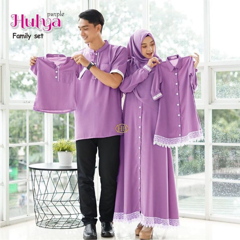 Family set Hulya ungu / Family set murah