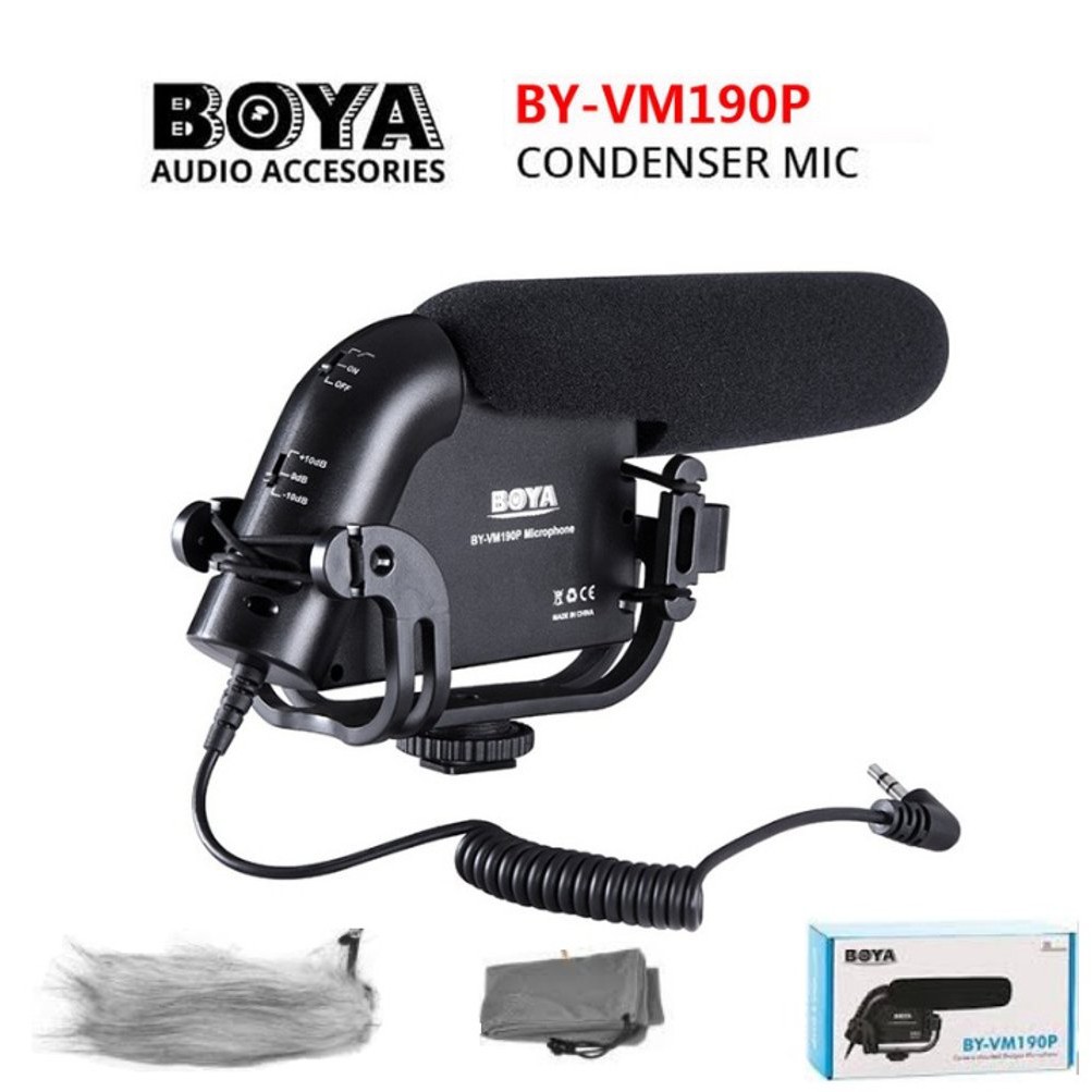 Microphone BOYA BY VM190P Condenser shotgun mic kamera DSLR