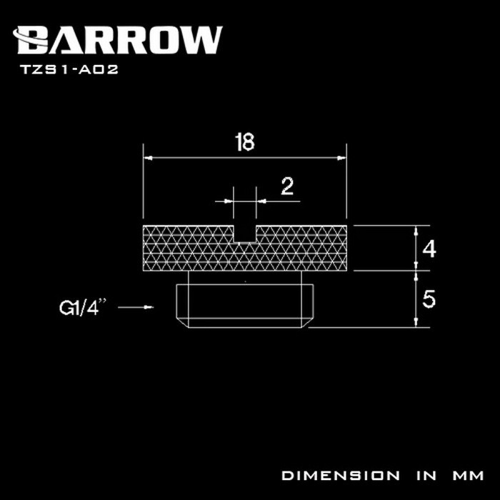 BARROW TZS1-A02 Stop Plug G1/4 - White