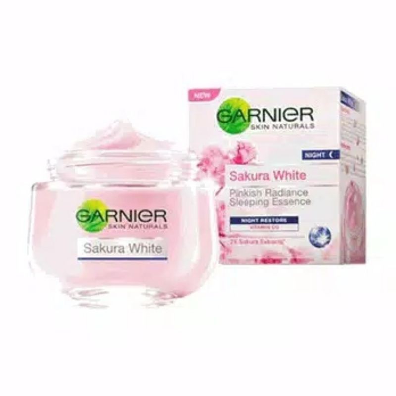 Garnier Sakura White Night Cream Moisturizer Skincare 50ml ~ Krim Malam