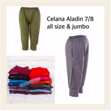 Celana Aladin 7/8 Selutut Polos-Celana Santai remaja dan dewasa harga termurah dan nyaman dipakai