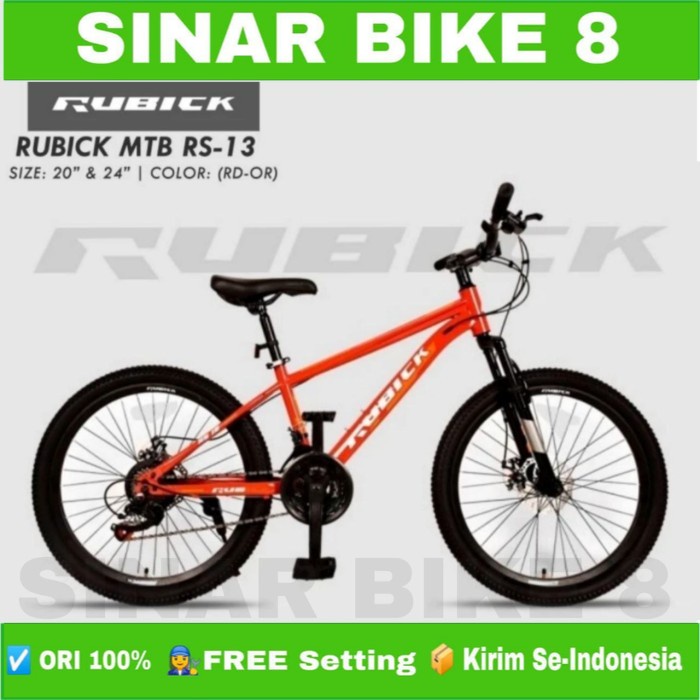 Sepeda Gunung MTB RUBICK RS 13 Ukuran 20'' dan 24'' Inch 21 Speed