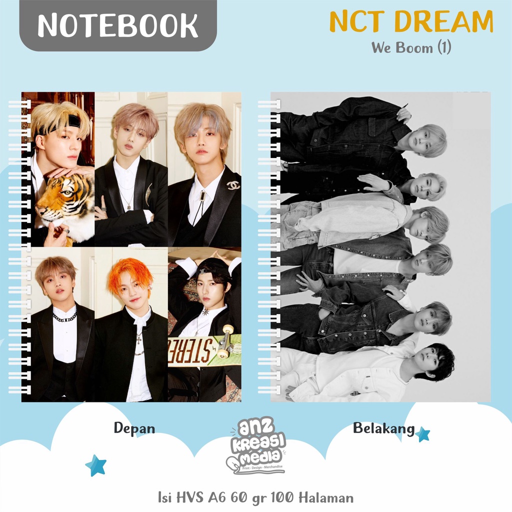 NOTEBOOK A6 BUKU TULIS SPIRAL - NCT DREAM WE BOOM 1 - MERCHANDISE KPOP MURAH UNOFFICIAL