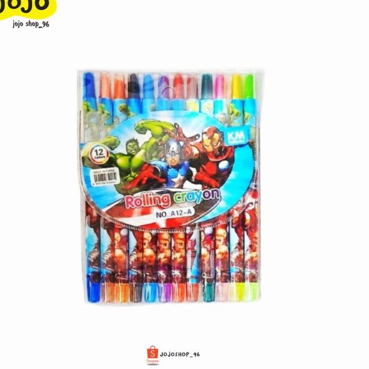 

[KODE PRODUK MRY6870] Twist Crayon Putar Panjang 12 Warna KM-A12 Karakter Anak Disney Set Isi 12pcs