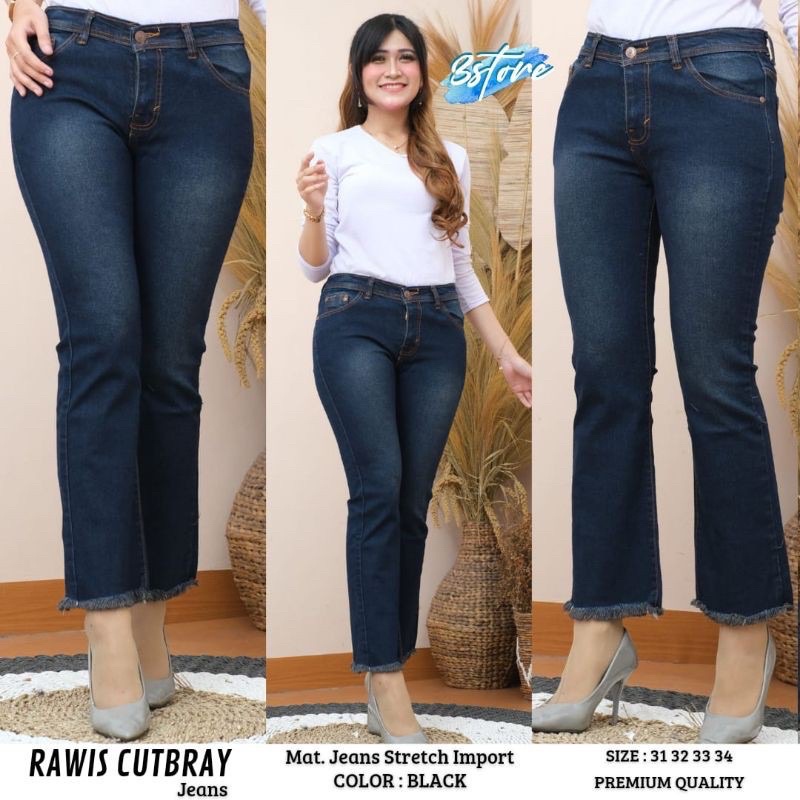 RAWIS CUTBRAY JEANS PINGGANG KANCING||GOLDY JEANS CUTBRAY BAWAH RAWIS PINGGANG KANCING||DENISE JEANS CUTBRAY BAWAH RAWIS PINGGANG KANCING